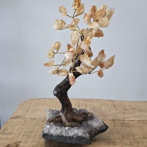 Bonsai en citrine et amethyste - petit